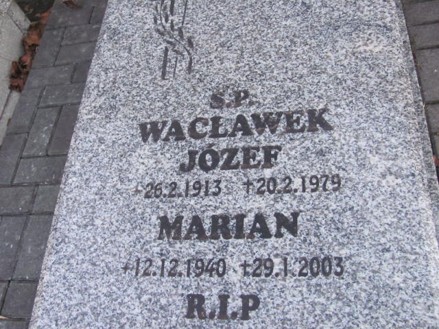 Marian Wacławek 1940 Świętochłowice (Chropaczów) - Grobonet - Wyszukiwarka osób pochowanych