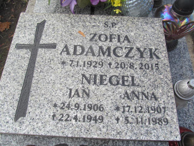 Anna Niegel 1907 Świętochłowice (Chropaczów) - Grobonet - Wyszukiwarka osób pochowanych