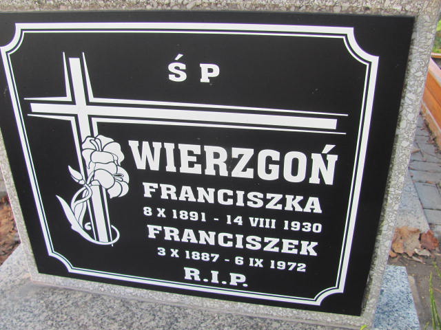 Grób Franciszek Wierzgoń