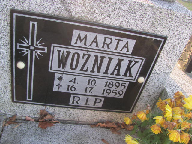 Marta Woźniak 1895 Świętochłowice (Chropaczów) - Grobonet - Wyszukiwarka osób pochowanych