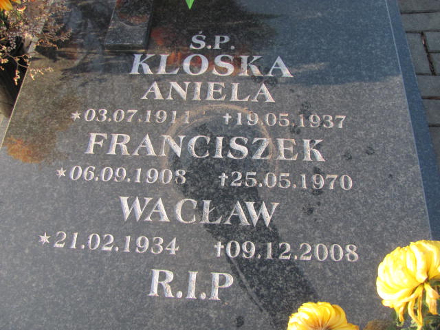 Grób Franciszek Kloska