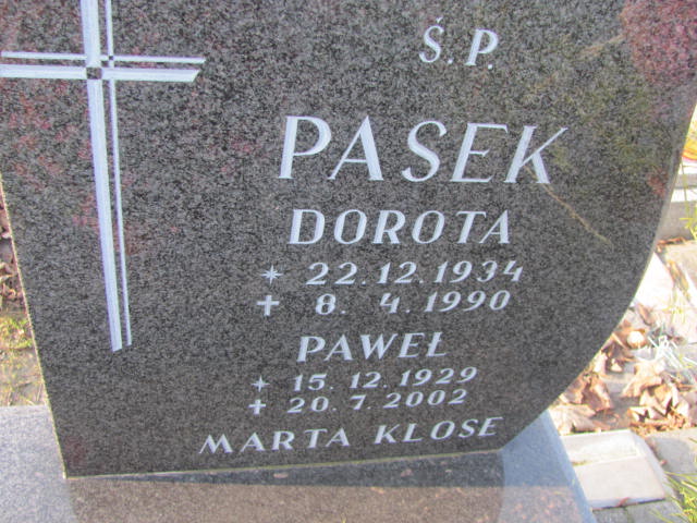 Paweł Pasek 1929 Świętochłowice (Chropaczów) - Grobonet - Wyszukiwarka osób pochowanych