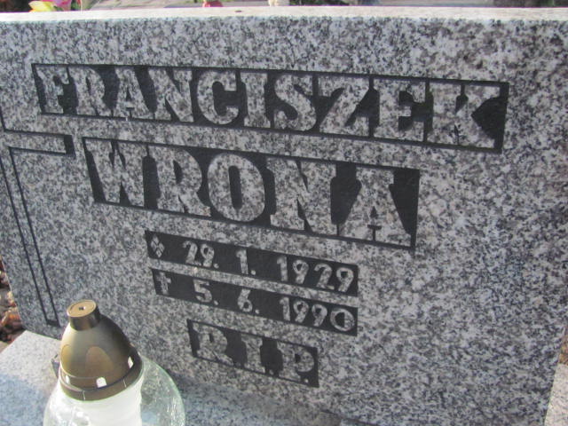 Franciszek Wrona 1929 Świętochłowice (Chropaczów) - Grobonet - Wyszukiwarka osób pochowanych