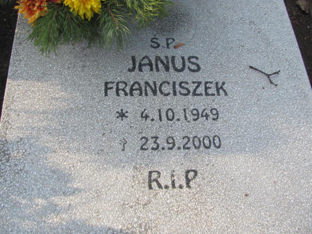 Franciszek Janus 1949 Świętochłowice (Chropaczów) - Grobonet - Wyszukiwarka osób pochowanych