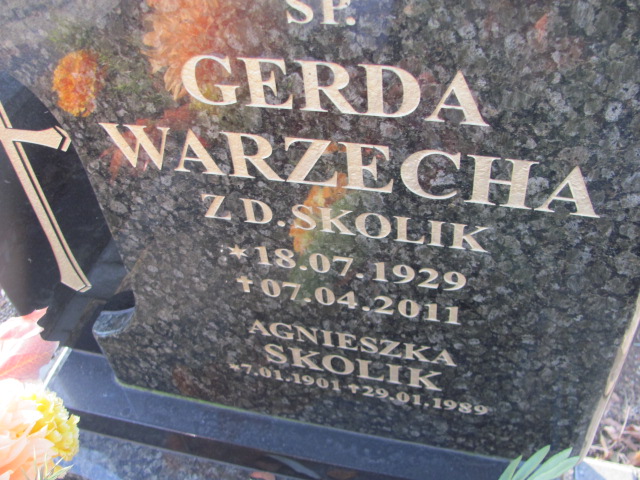 Agnieszka Skolik 1901 Świętochłowice (Chropaczów) - Grobonet - Wyszukiwarka osób pochowanych