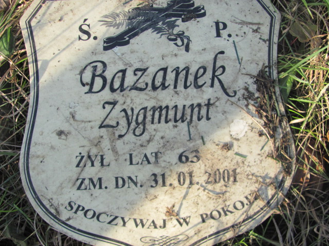 Zygmunt Bazanek 1937 Świętochłowice (Chropaczów) - Grobonet - Wyszukiwarka osób pochowanych